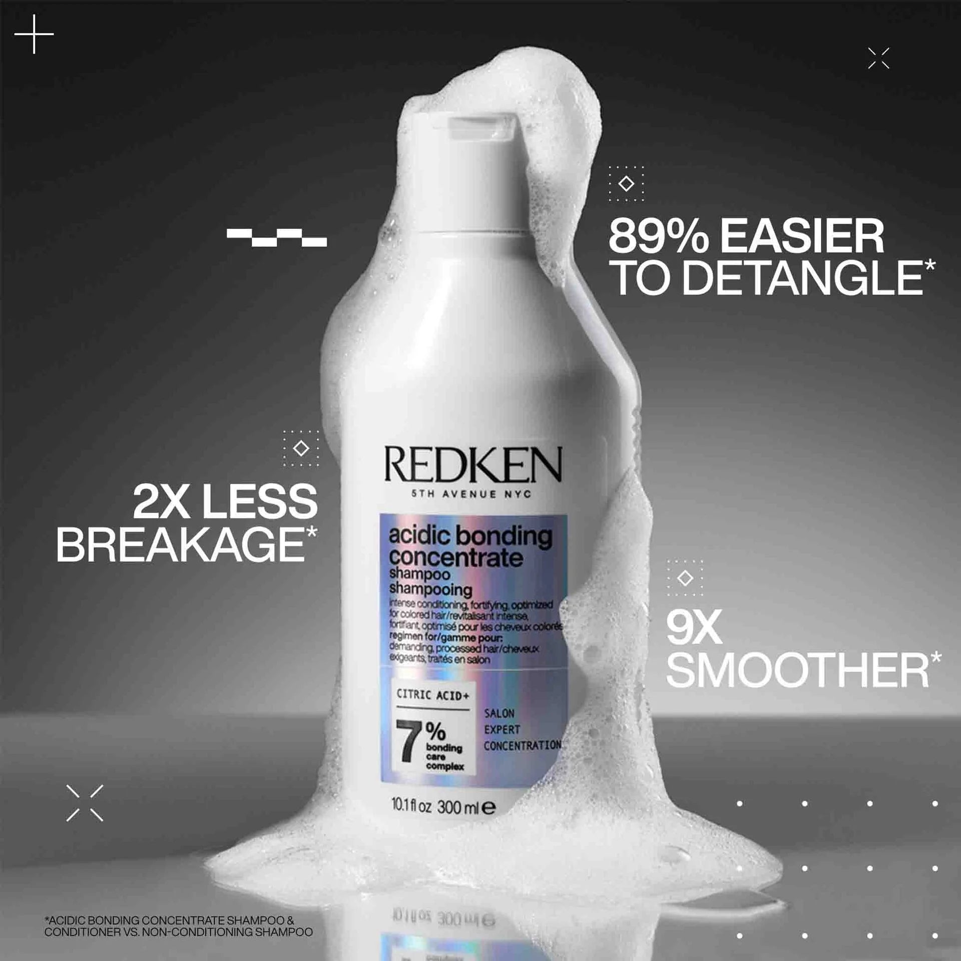 Redken Acidic Bonding Concentrate Shampoo 300ml – view 2 | UKIYO Salon Wanaka
