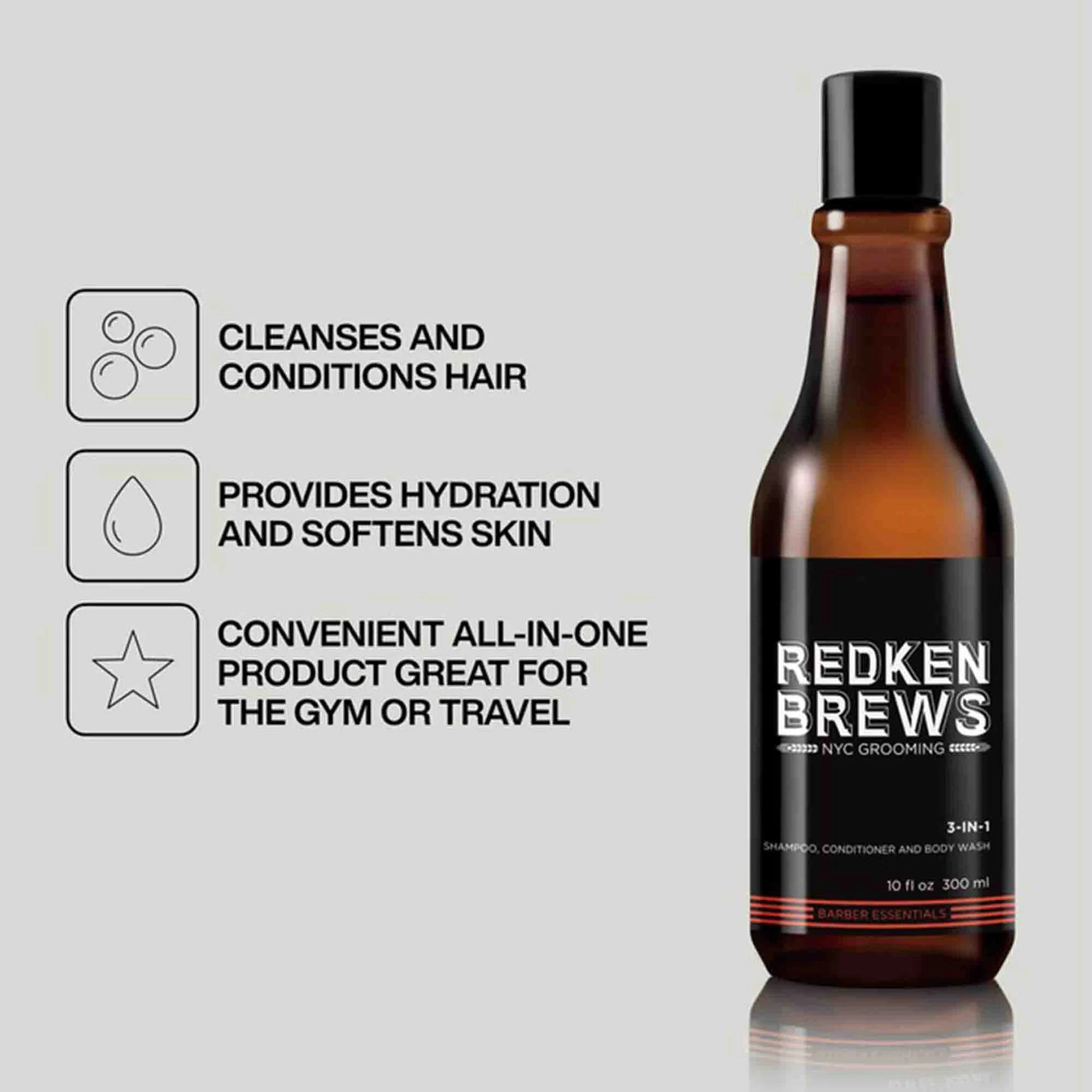 Redken Brews 3 in 1 300ml – view 2 | UKIYO Salon Wanaka