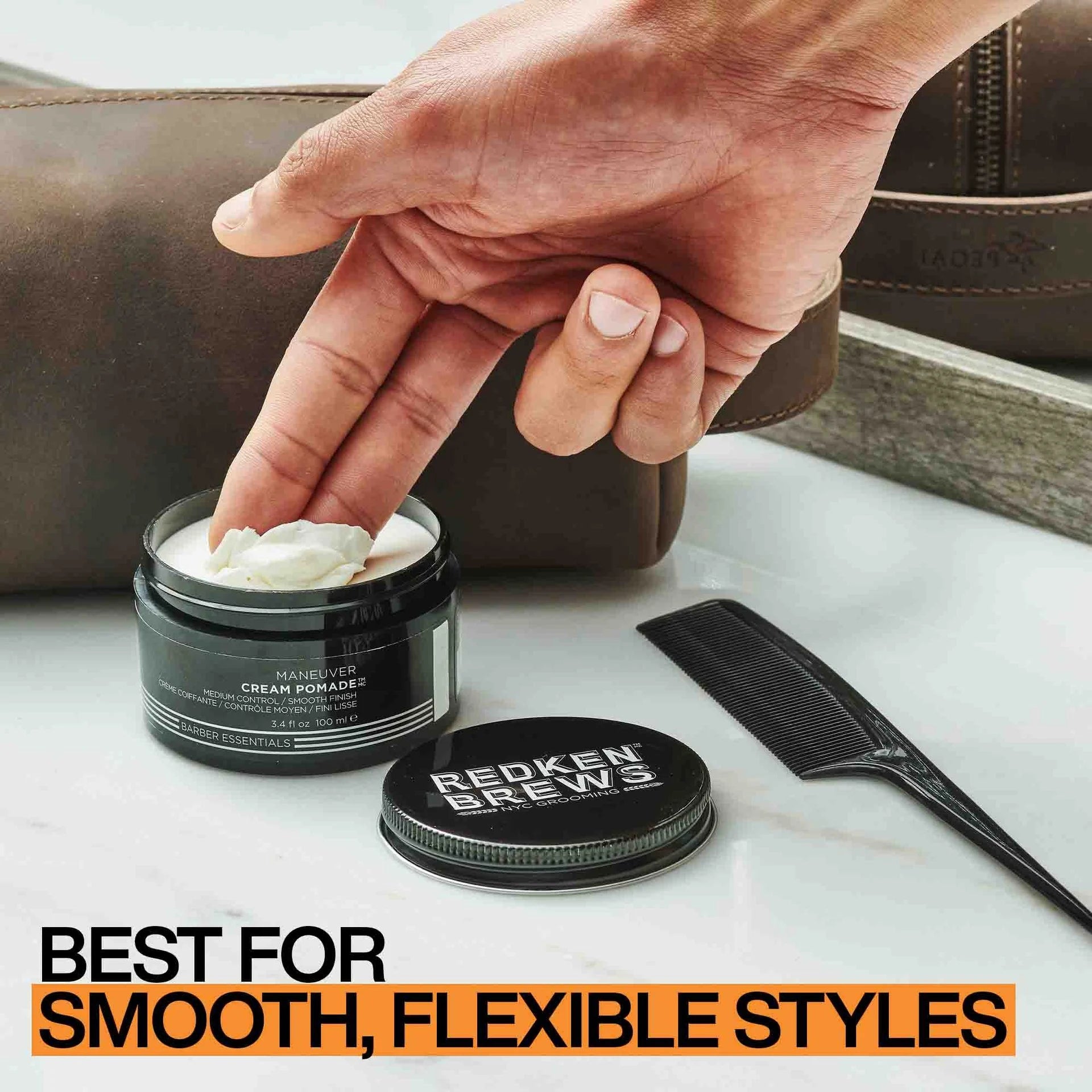 Redken Brews Manuver cream pomade – view 3 | UKIYO Salon Wanaka