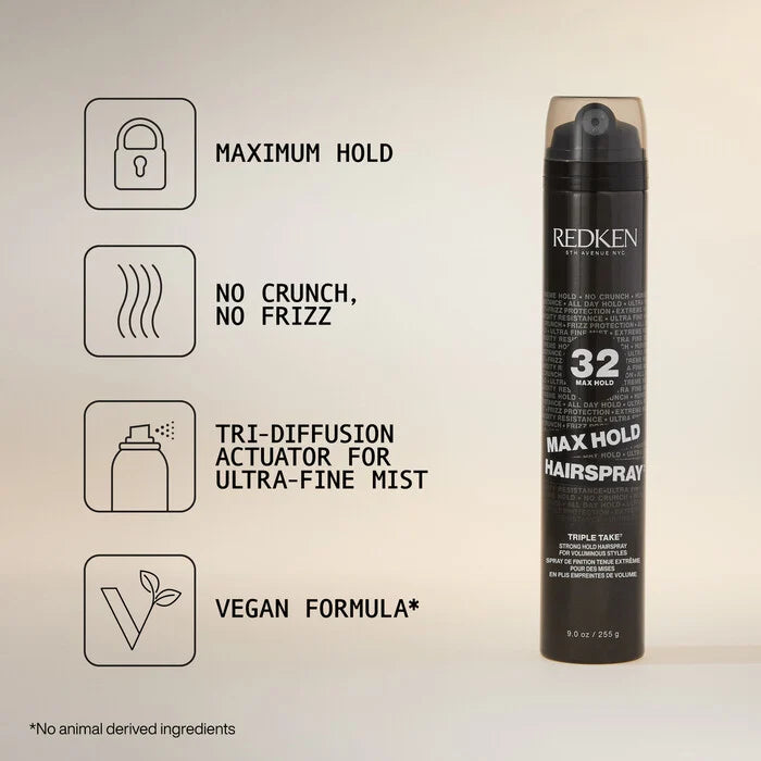 Redken Max Hold Spray 32 – view 2 | UKIYO Salon Wanaka