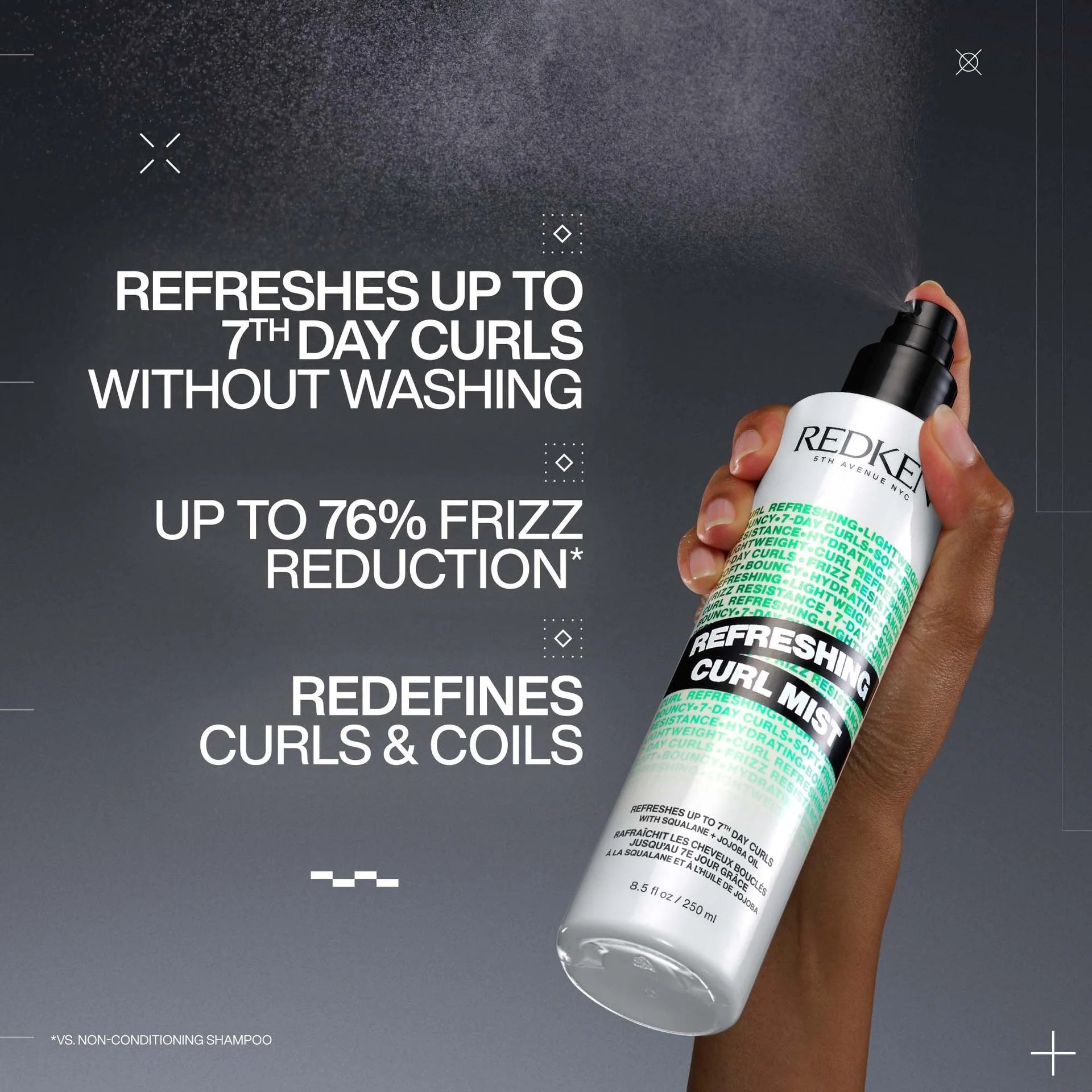 Redken Refresh Curl Mist 250ml – view 3 | UKIYO Salon Wanaka