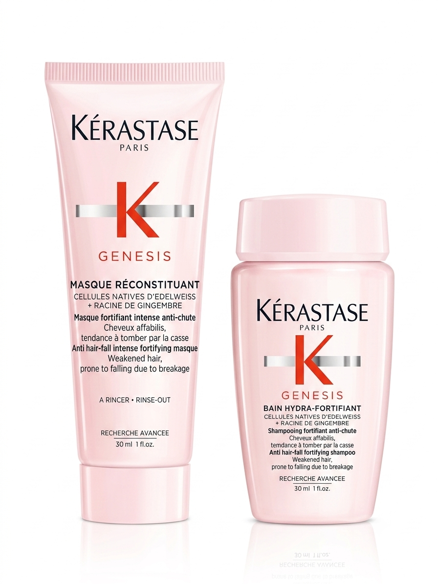 Kérastase Genesis travel duo — Bain Hydra-Fortifiant and Masque Réconstituant 30ml