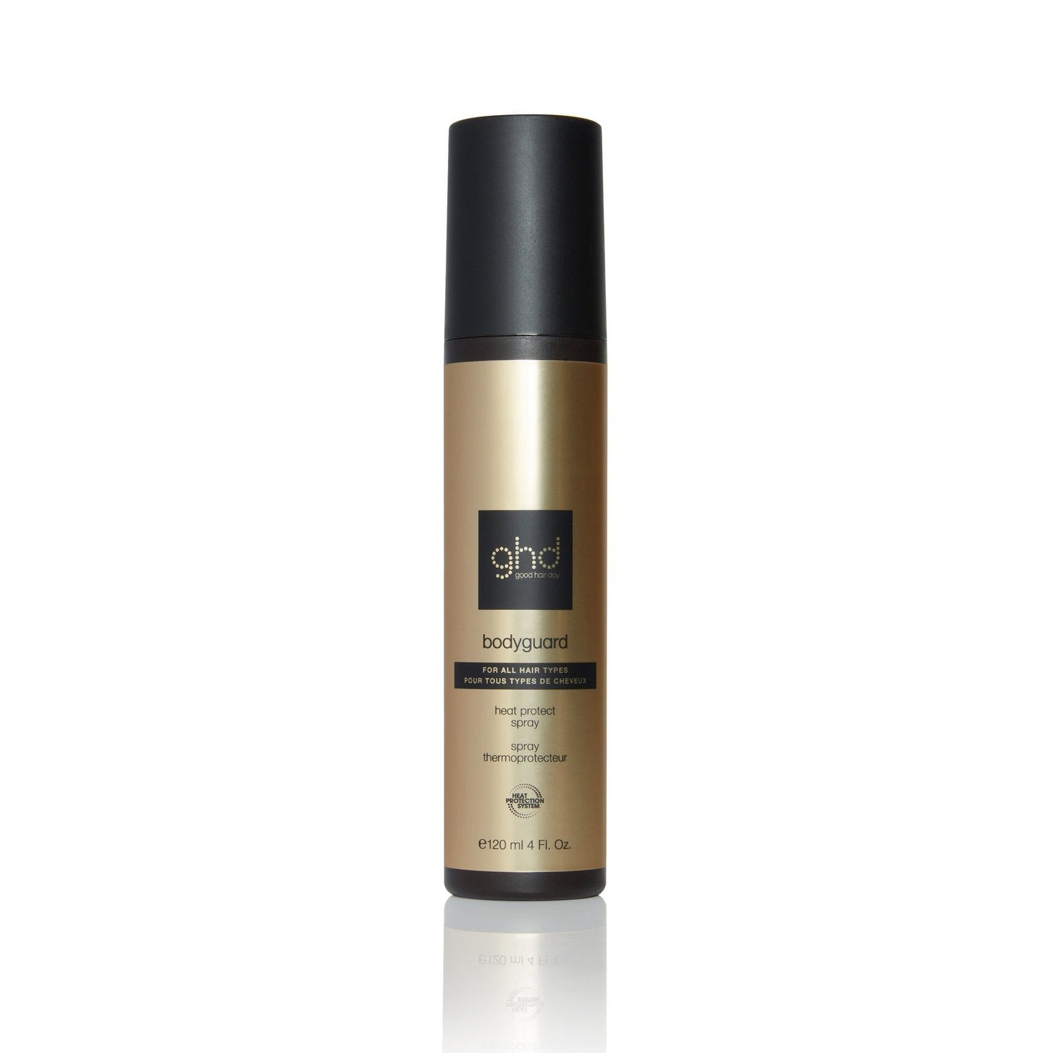 ghd bodyguard all hair types · heat protect spray 120ml