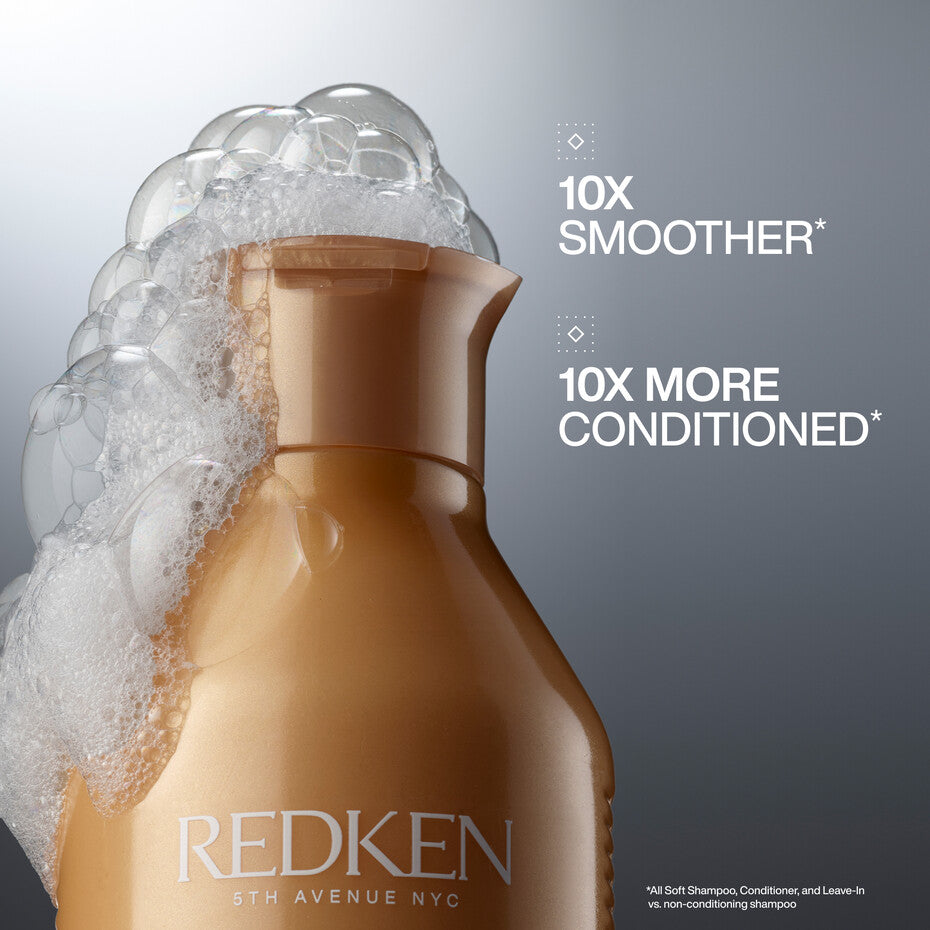 Redken All Soft Shampoo 300ml – view 2 | UKIYO Salon Wanaka