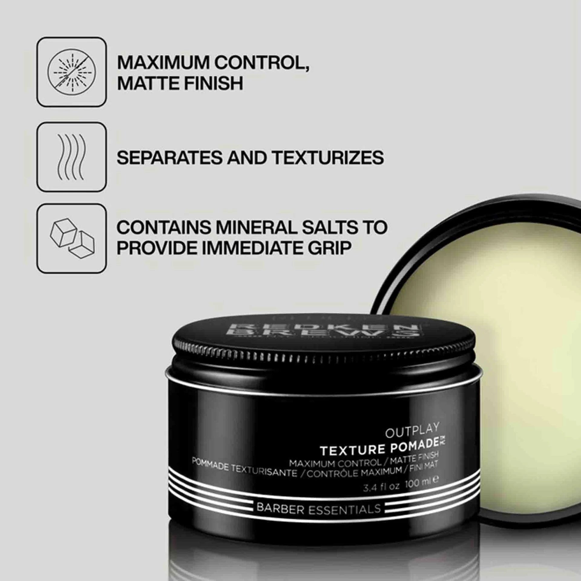 Redken Brews OutPlay Texture Pomade – view 2 | UKIYO Salon Wanaka