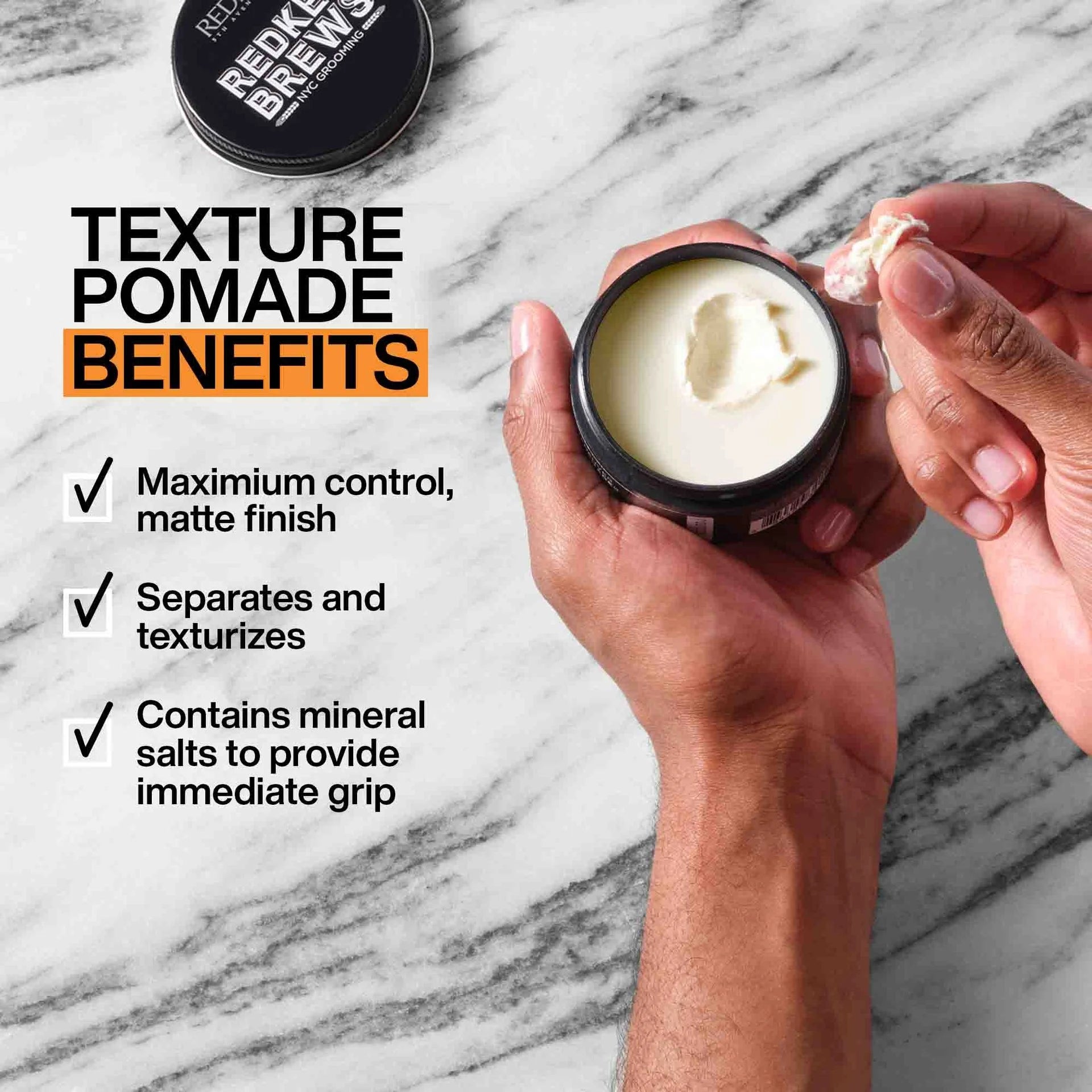 Redken Brews OutPlay Texture Pomade – view 3 | UKIYO Salon Wanaka