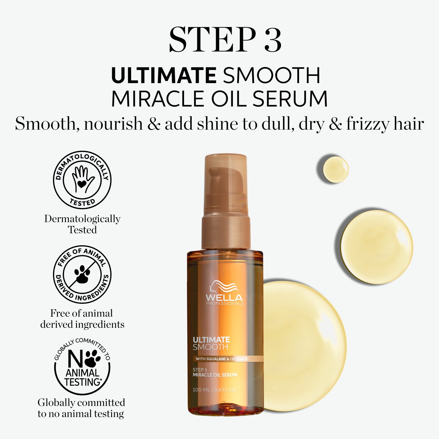 Wella Ultimate Smooth Miracle Oil Serum 30ml | UKIYO Salon Wanaka