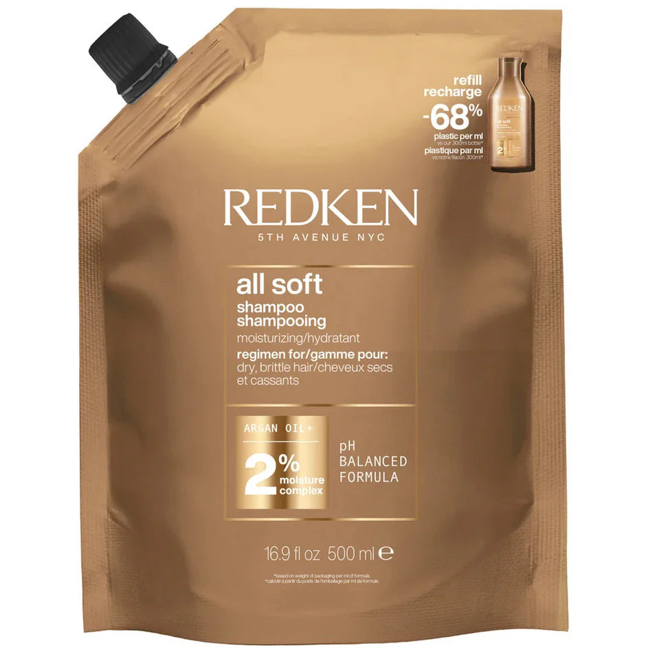 Redken All Soft Shampoo 500ml Refill | UKIYO Salon Wanaka